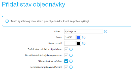 Stav přenosů dat mezi e-shopem a Mailstepem